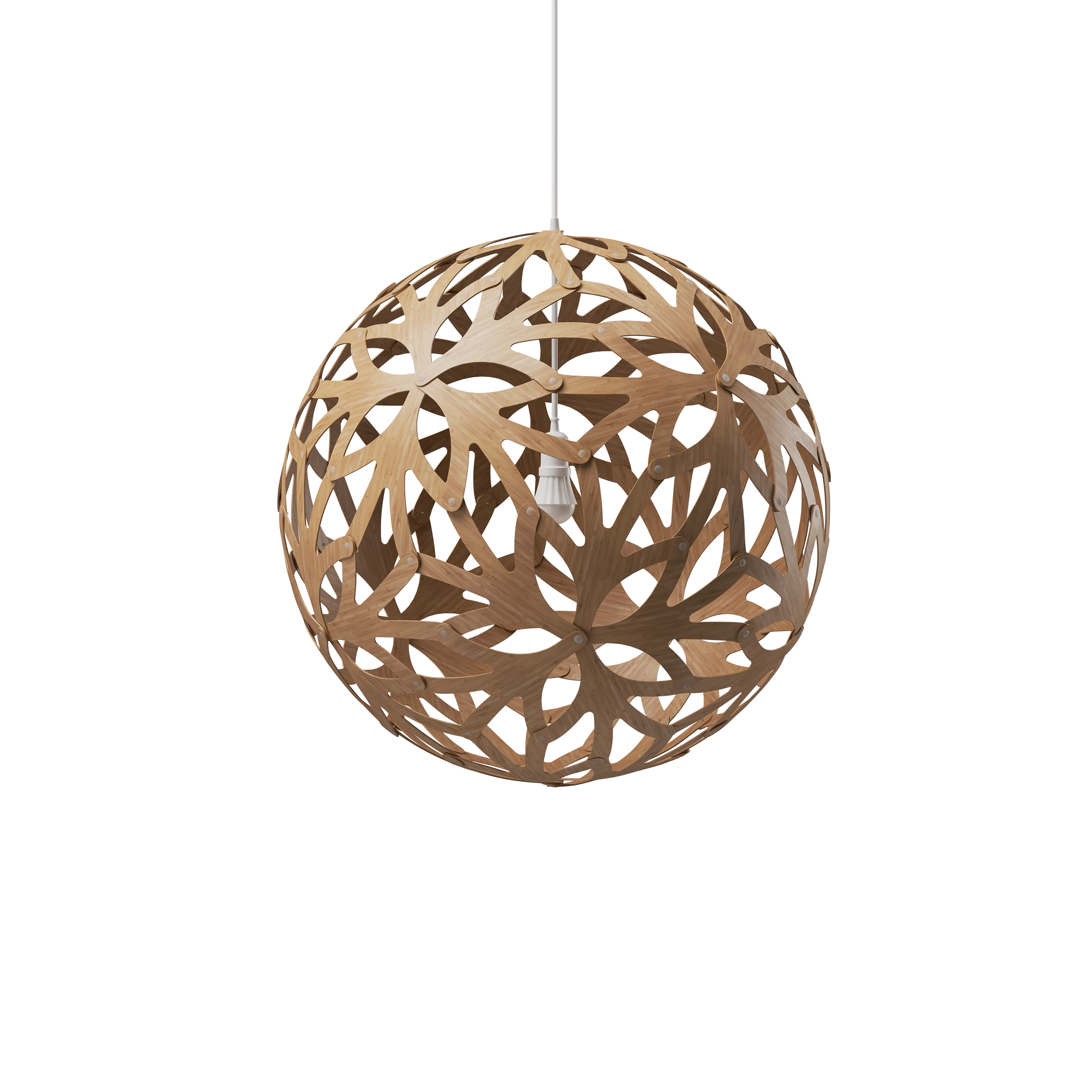 David Trubridge Floral Pendant Light - 800mm (31") - Bamboo