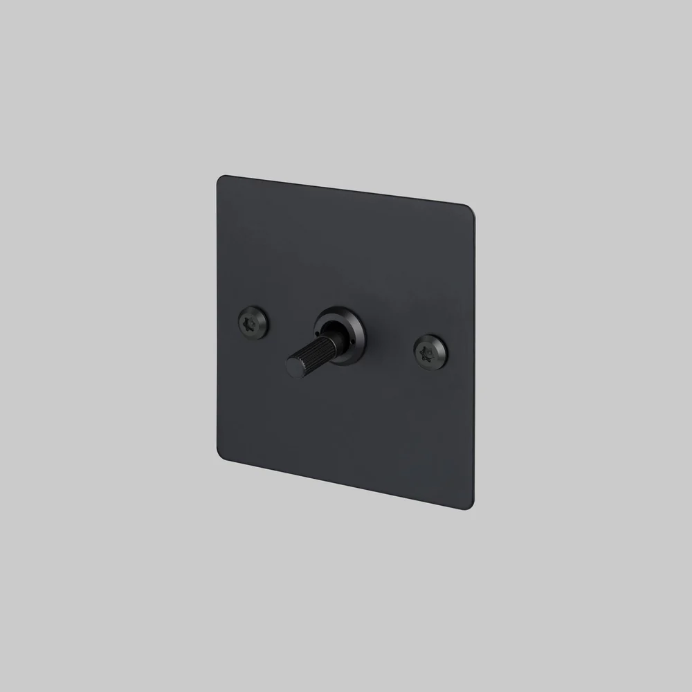 Buster & Punch - 1G Toggle 2-Way Linear Switch - Black Finish