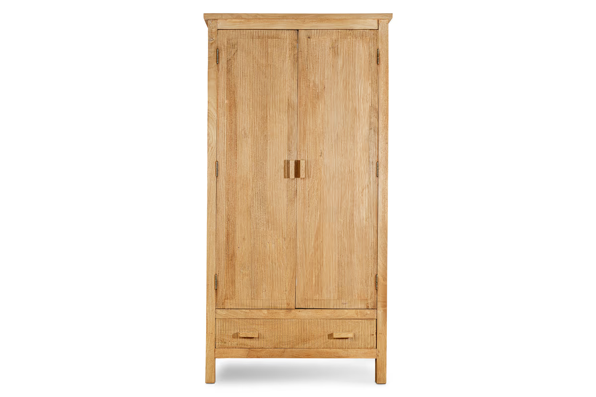 Nkuku - Vivan Grooved Wardrobe - Natural