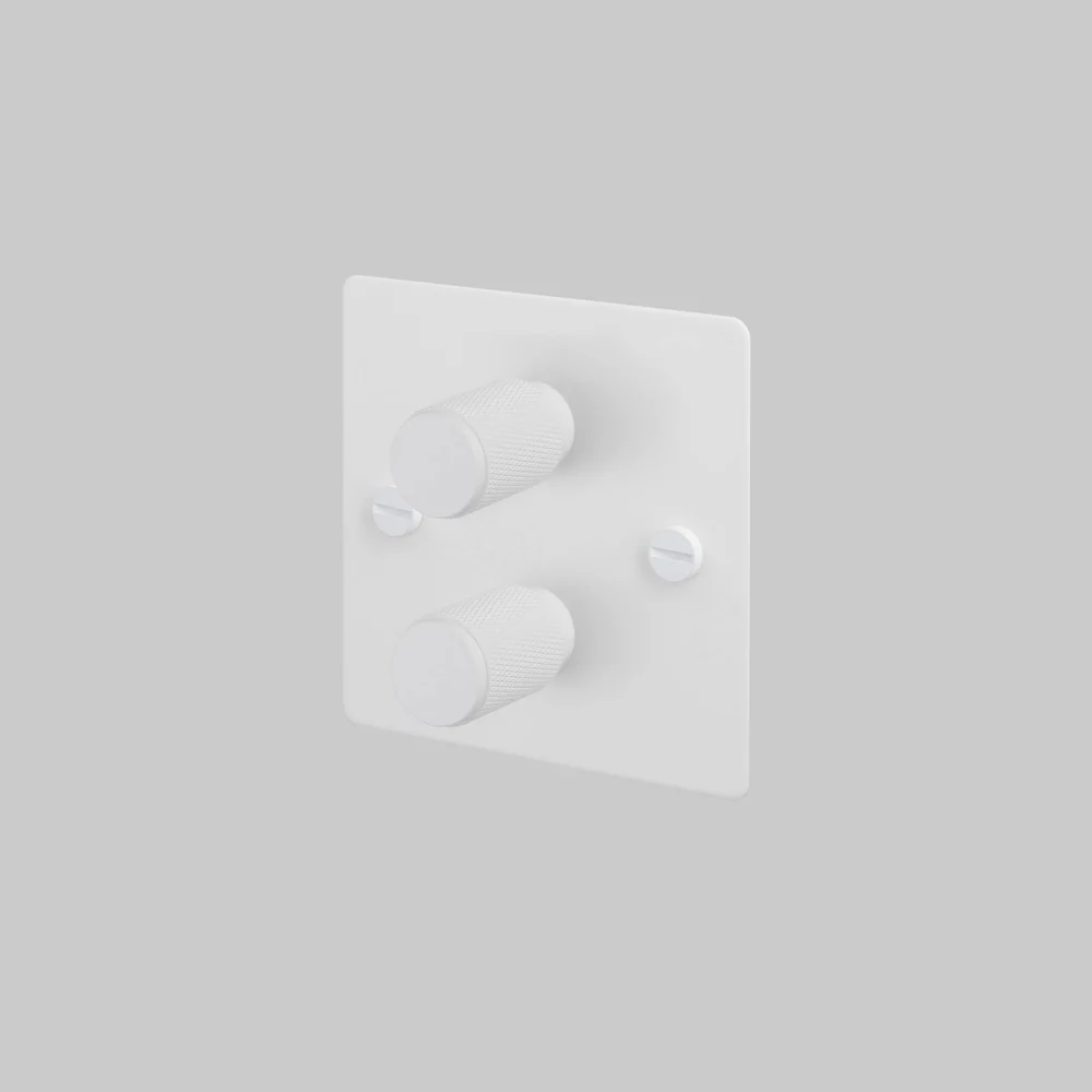 Buster & Punch - 2G Dimmer 120W Cross - White Finish
