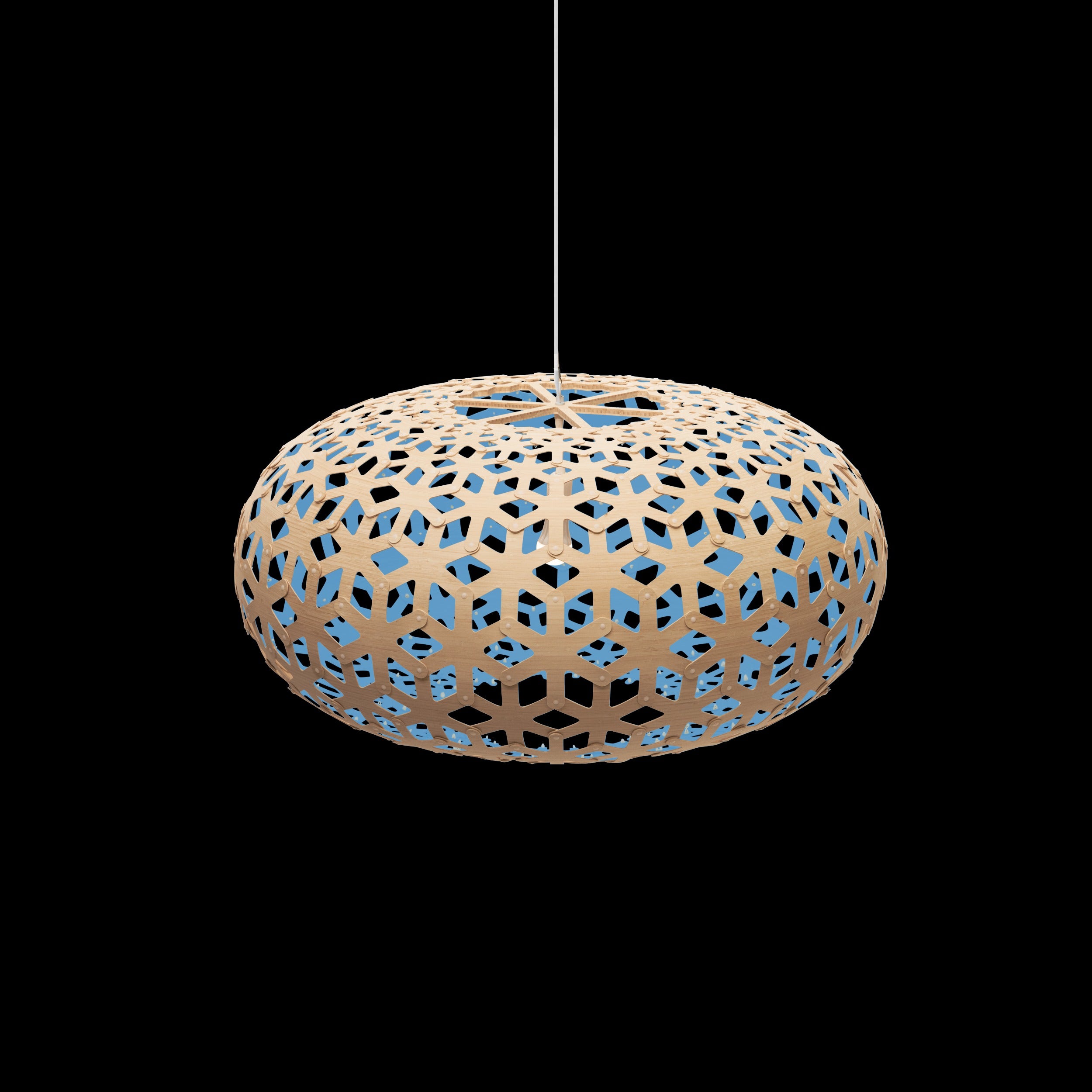 David Trubridge Snowflake Pendant Light - 800mm (31") - Blue
