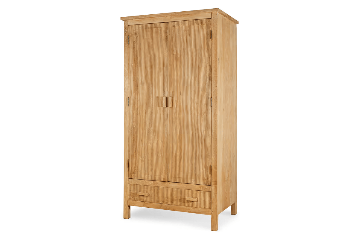 Nkuku - Vivan Grooved Wardrobe - Natural