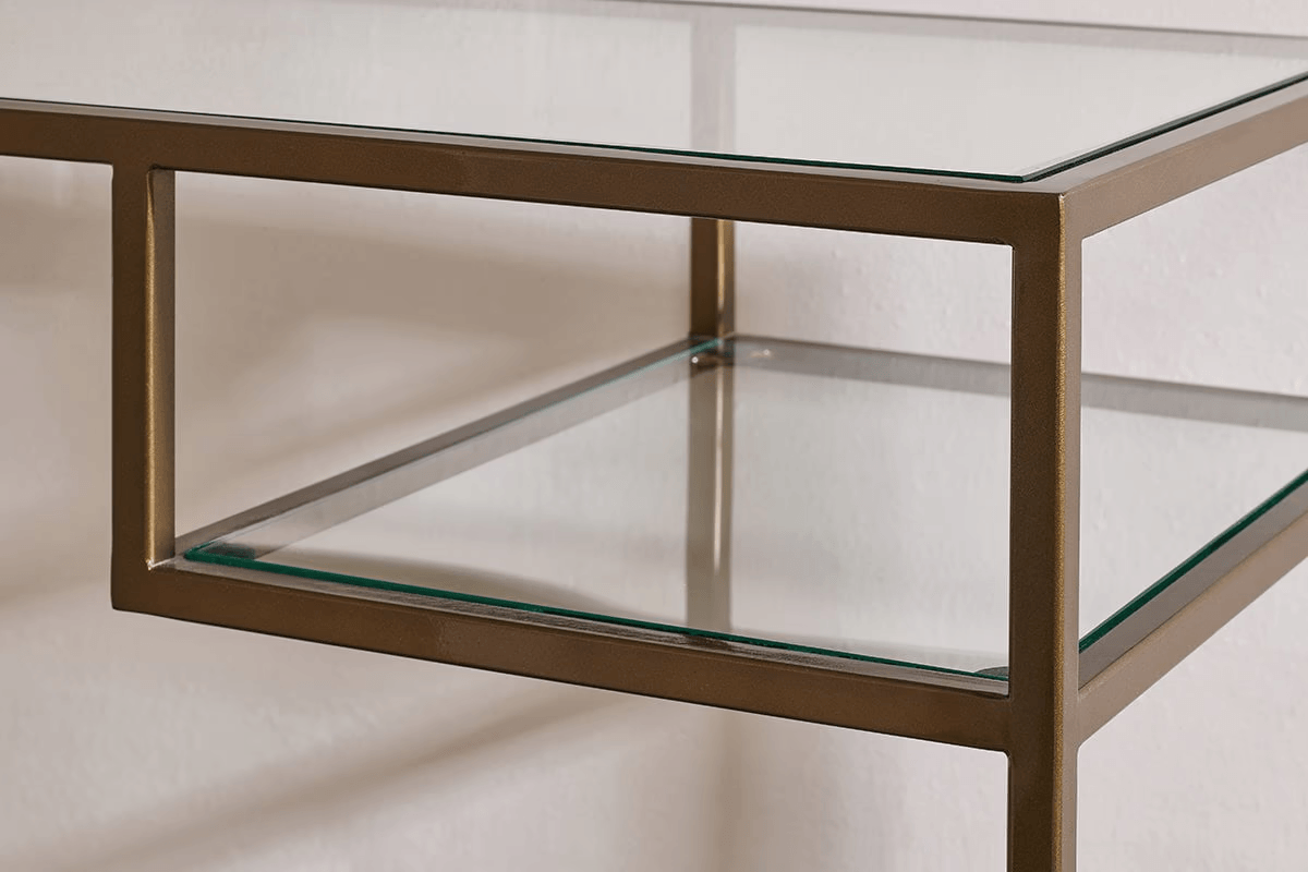 Nkuku - Nakuru Iron & Glass Console Table