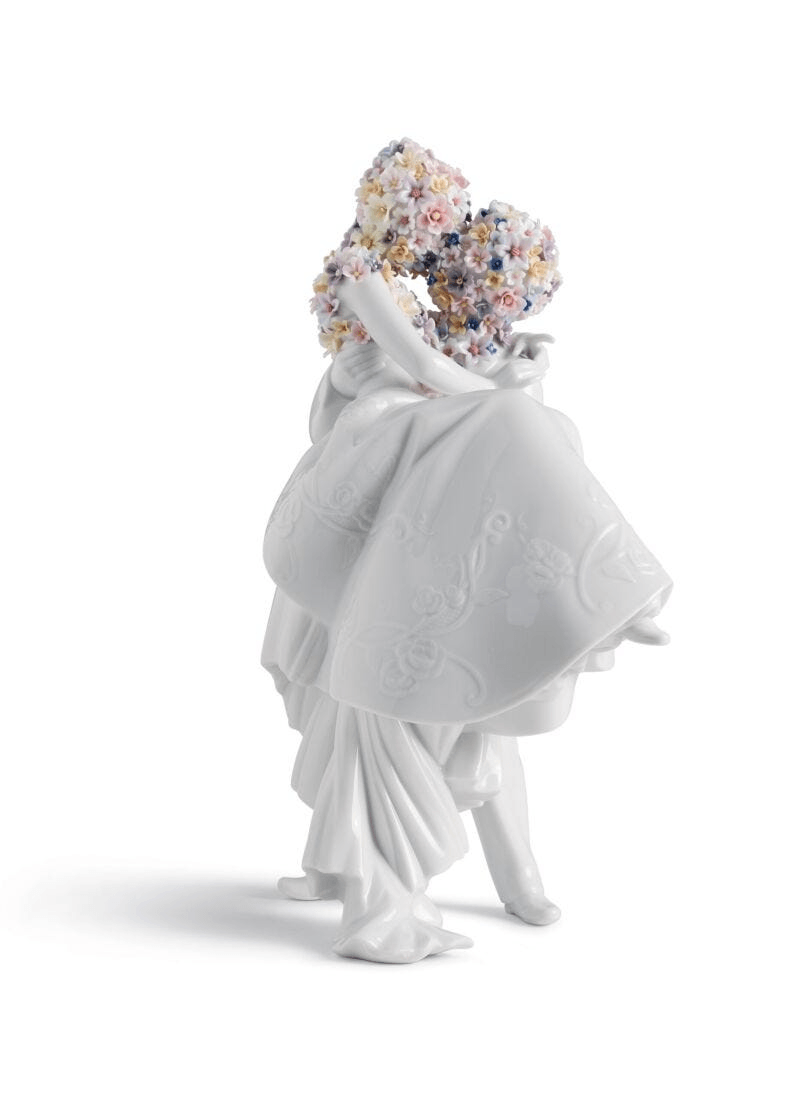 Lladró - Love II (Blossoms) Sculpture showcasing porcelain artistry with floral details, perfect for collectors.