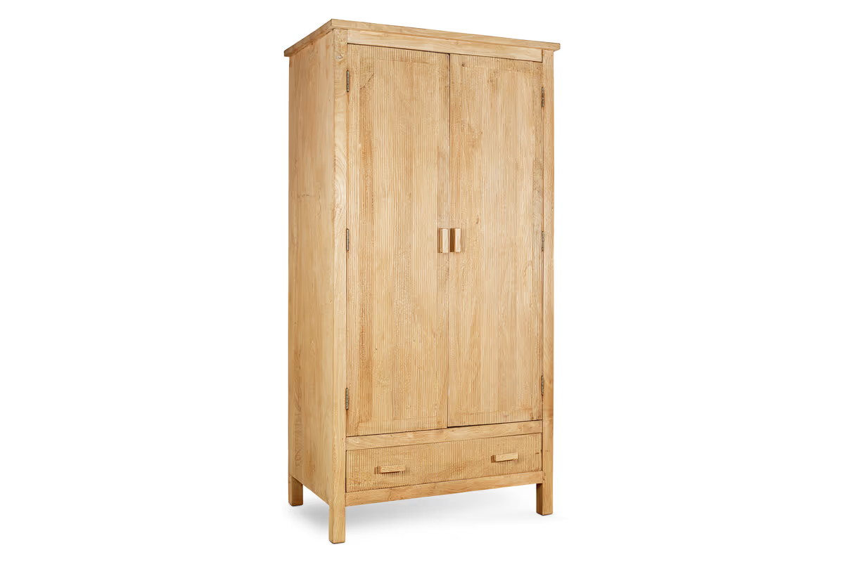 Nkuku - Vivan Grooved Wardrobe - Natural