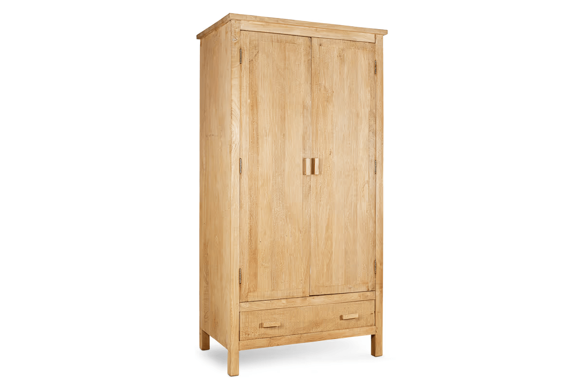 Nkuku - Vivan Grooved Wardrobe - Natural