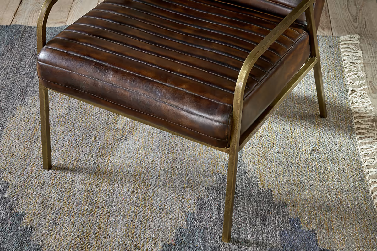 Nkuku - Mirai Ribbed Leather Armchair