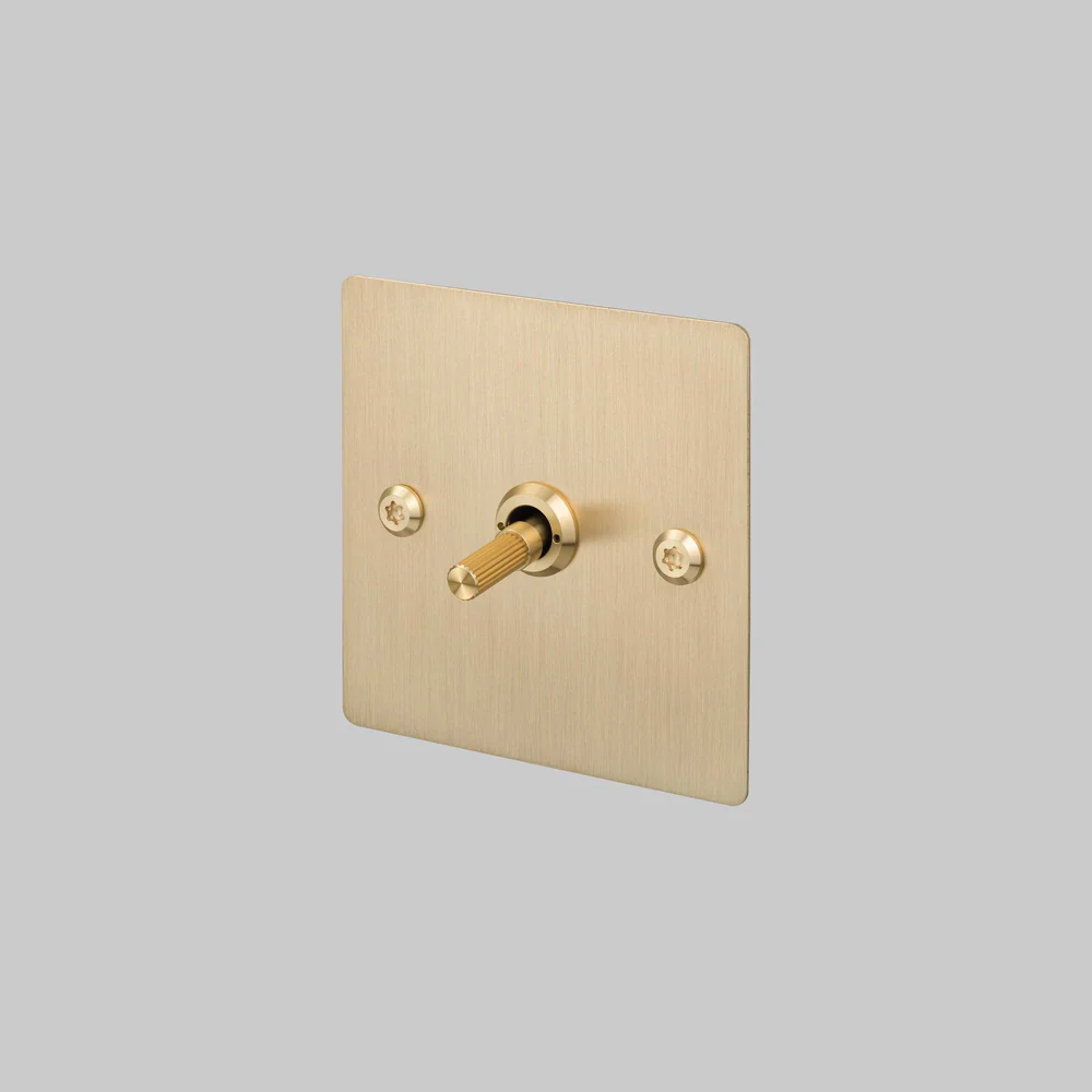 Buster & Punch - 1G Toggle 2-Way Linear Switch - Brass Finish