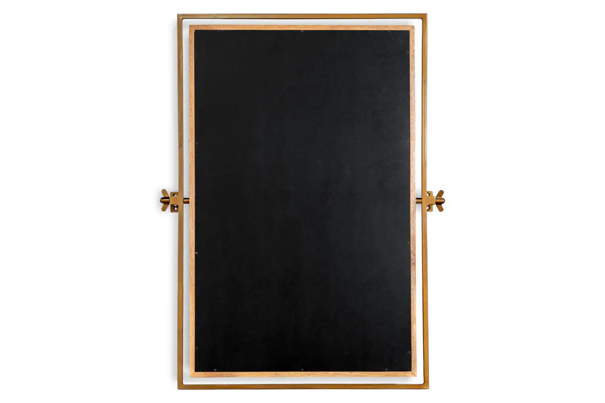 Nkuku - Mar Swivel Wall Mirror - Antique Brass & Natural