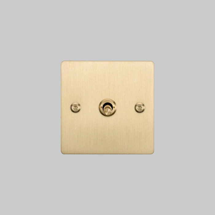 Buster & Punch - 1G Toggle 2-Way Linear Switch - Brass Finish