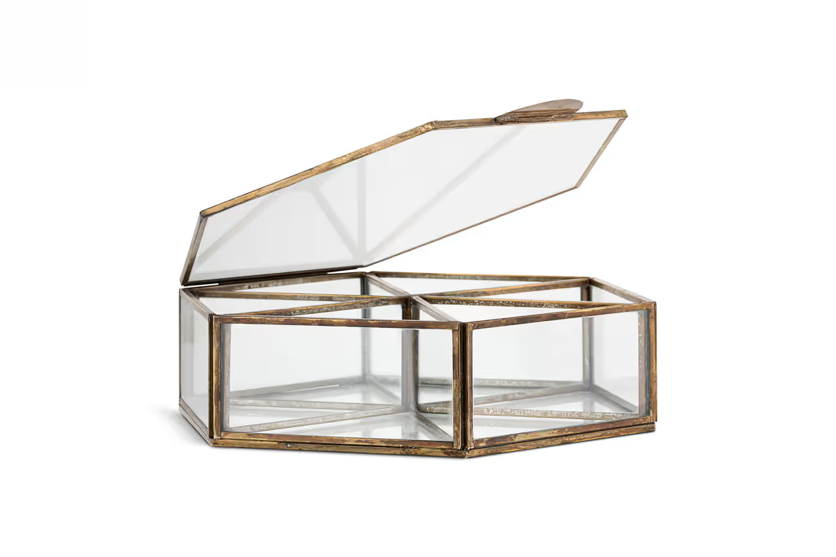Nkuku - Sitara Jewellery Box - Antique Brass - Large