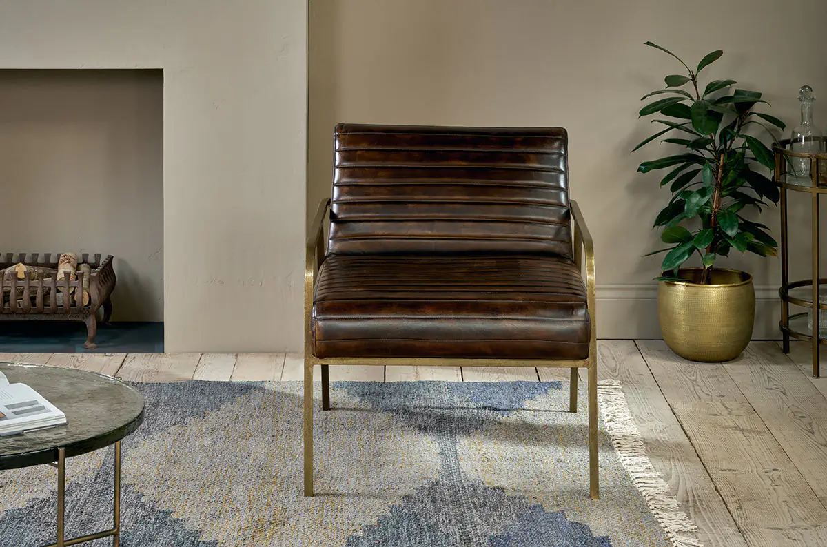 Nkuku - Mirai Ribbed Leather Armchair