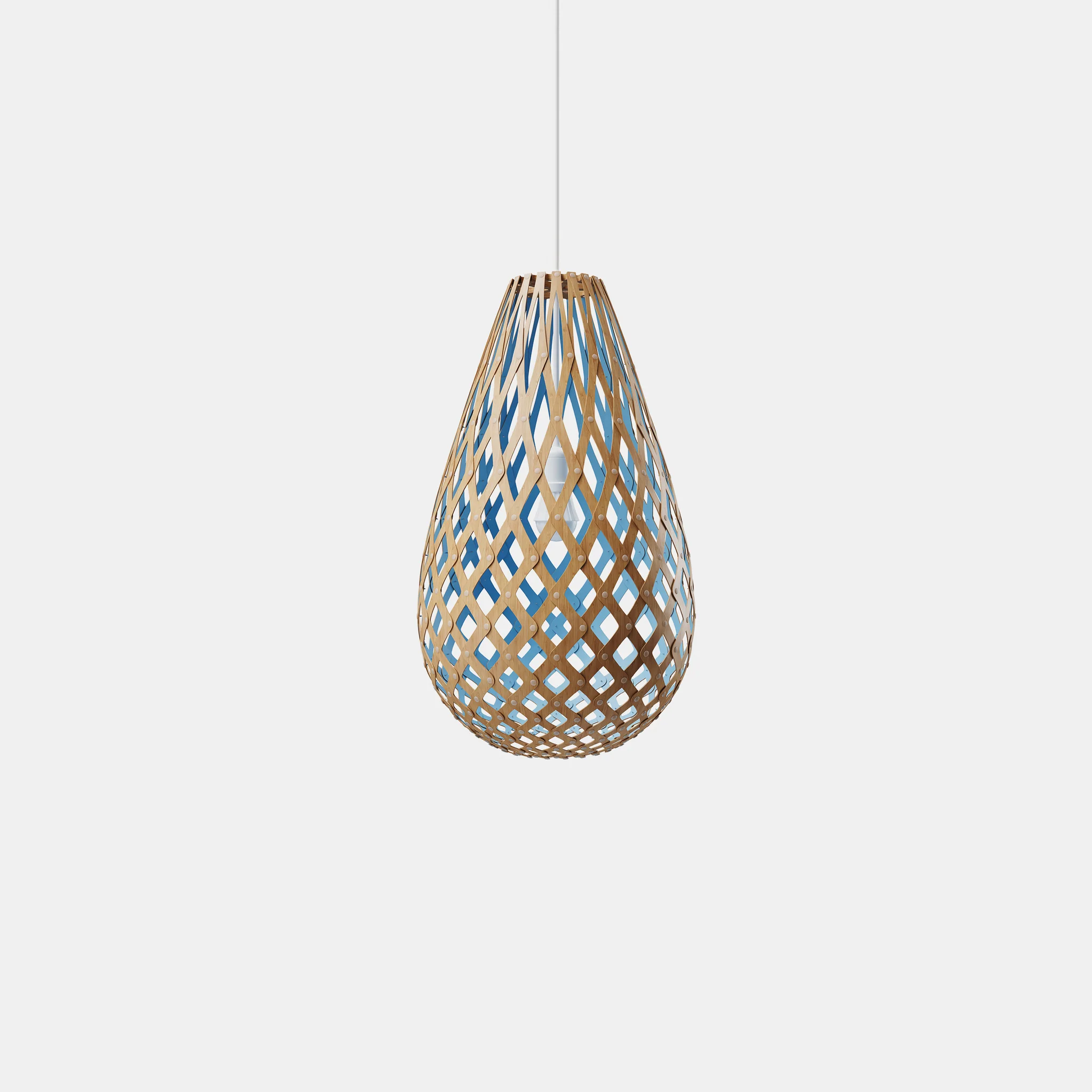 David Trubridge Koura Pendant Light - 1000mm (39") - Blue
