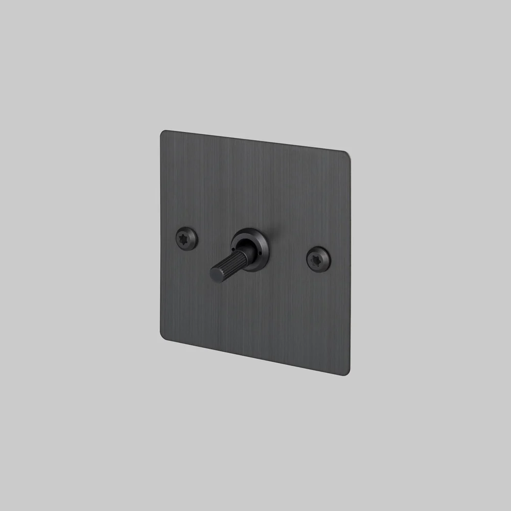 Buster & Punch - 1G Toggle 2-Way Linear Switch - Smoked Bronze Finish