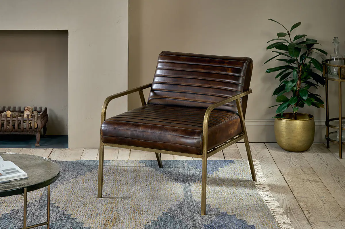 Nkuku - Mirai Ribbed Leather Armchair