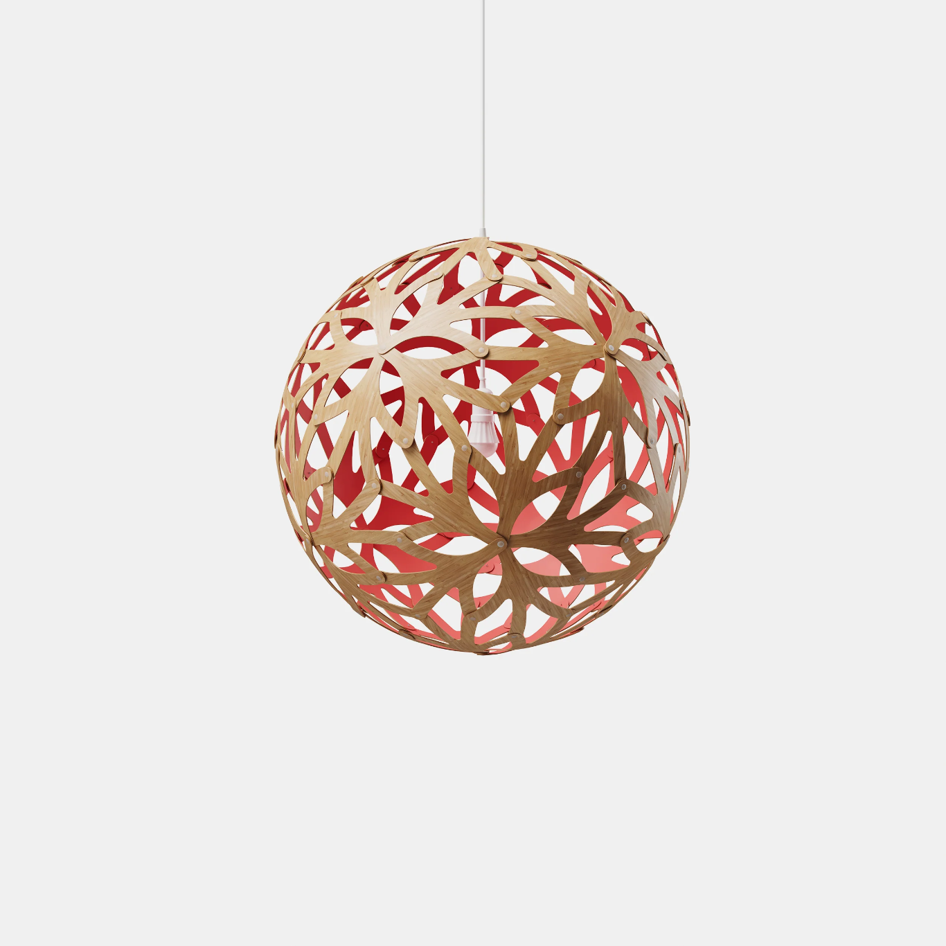 David Trubridge Floral Pendant Light - 800mm (31") - Red