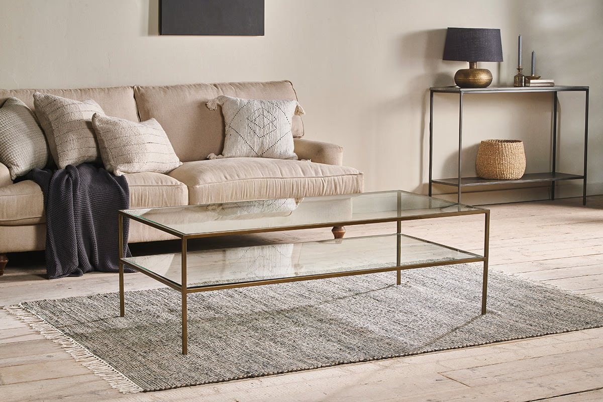 Nkuku - Nakuru Iron & Glass Coffee Table
