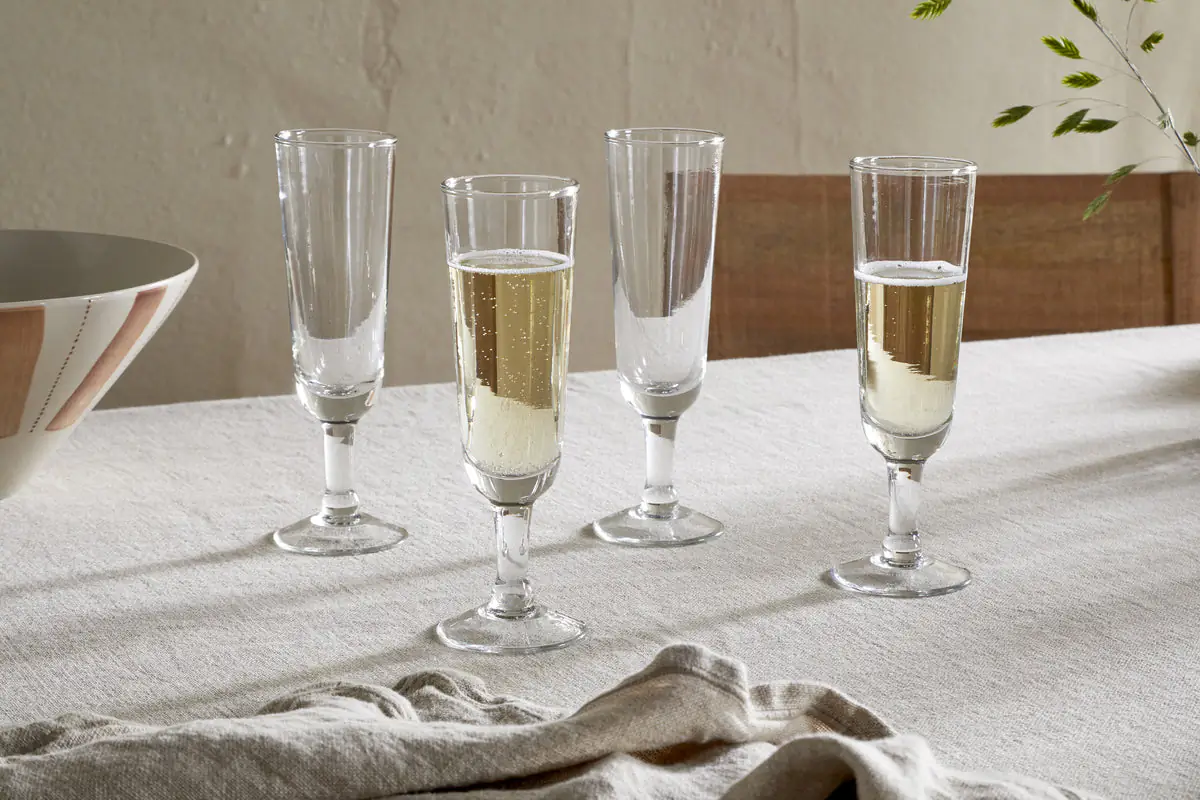 Nkuku - Pani Champagne Flute - Clear - (Set of 4)