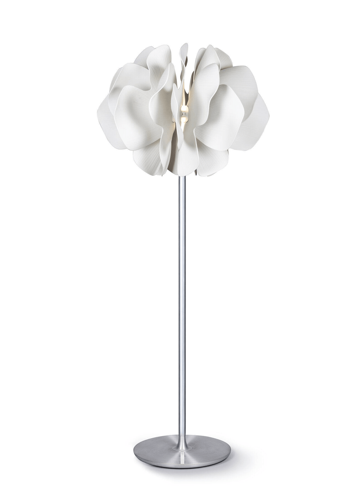 Elegant Porcelain Lladro lighting: Lladró - Nightbloom Floor Lamp - White - N170 featuring organic petal forms.