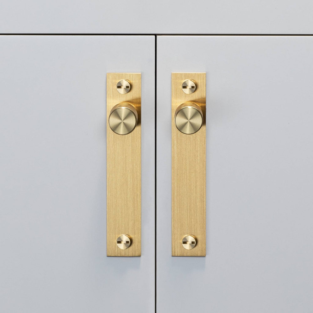 Buster & Punch - Furniture Knob Cross - Plate - Brass