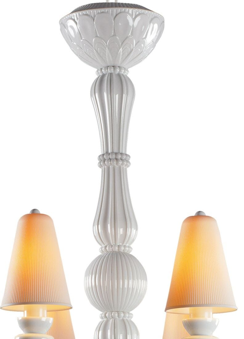 Lladró - Ivy and Seed 8 Lights Chandelier - White