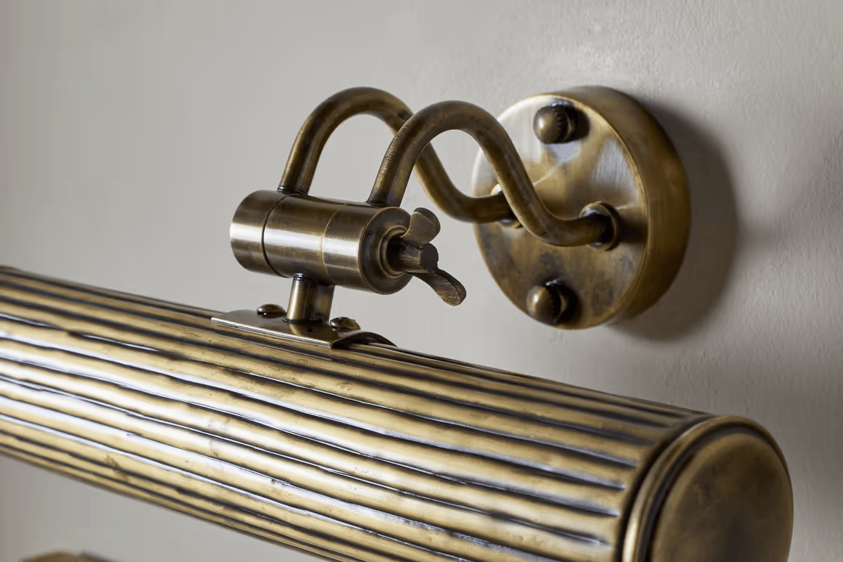 Nkuku - Tinje Picture Wall Light - Antique Brass