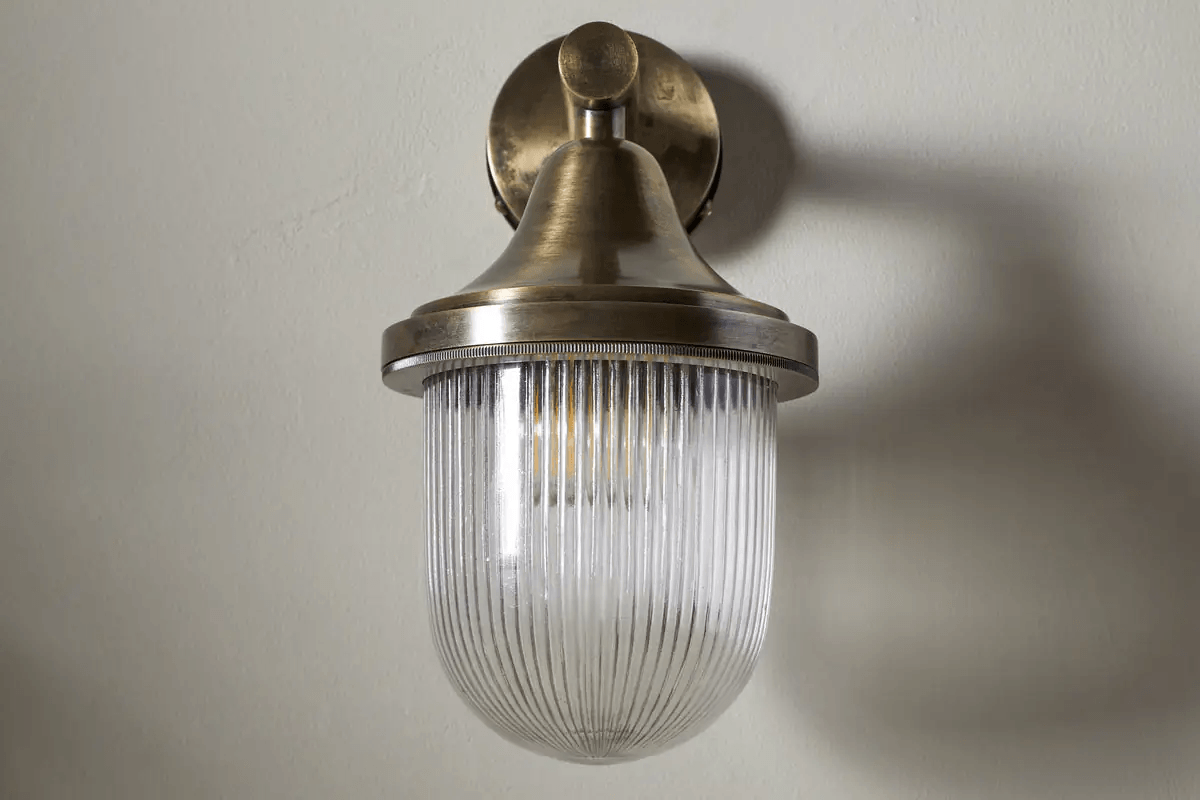 Nkuku - Magola Outdoor Wall Lamp - Antique Brass