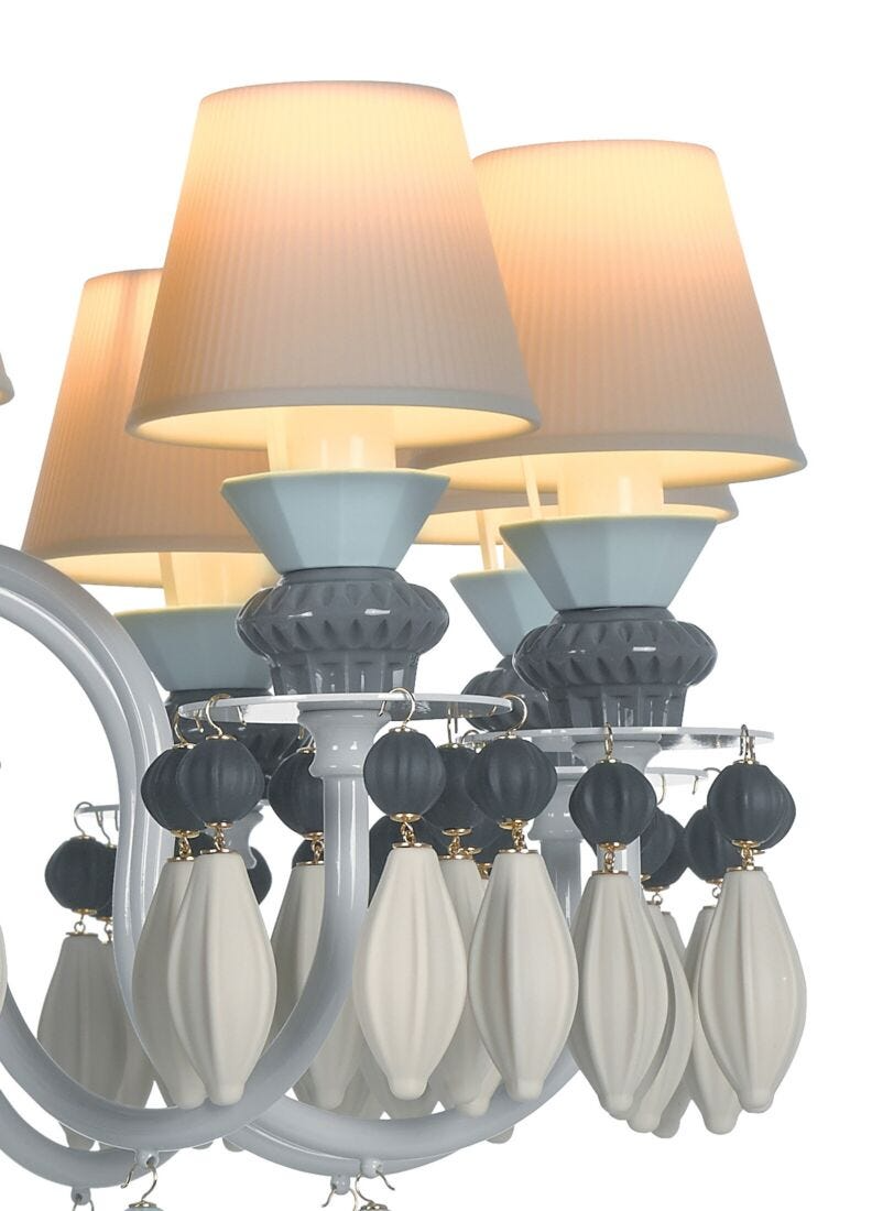 Lladró - Belle de Nuit 12 Lights Chandelier - Black