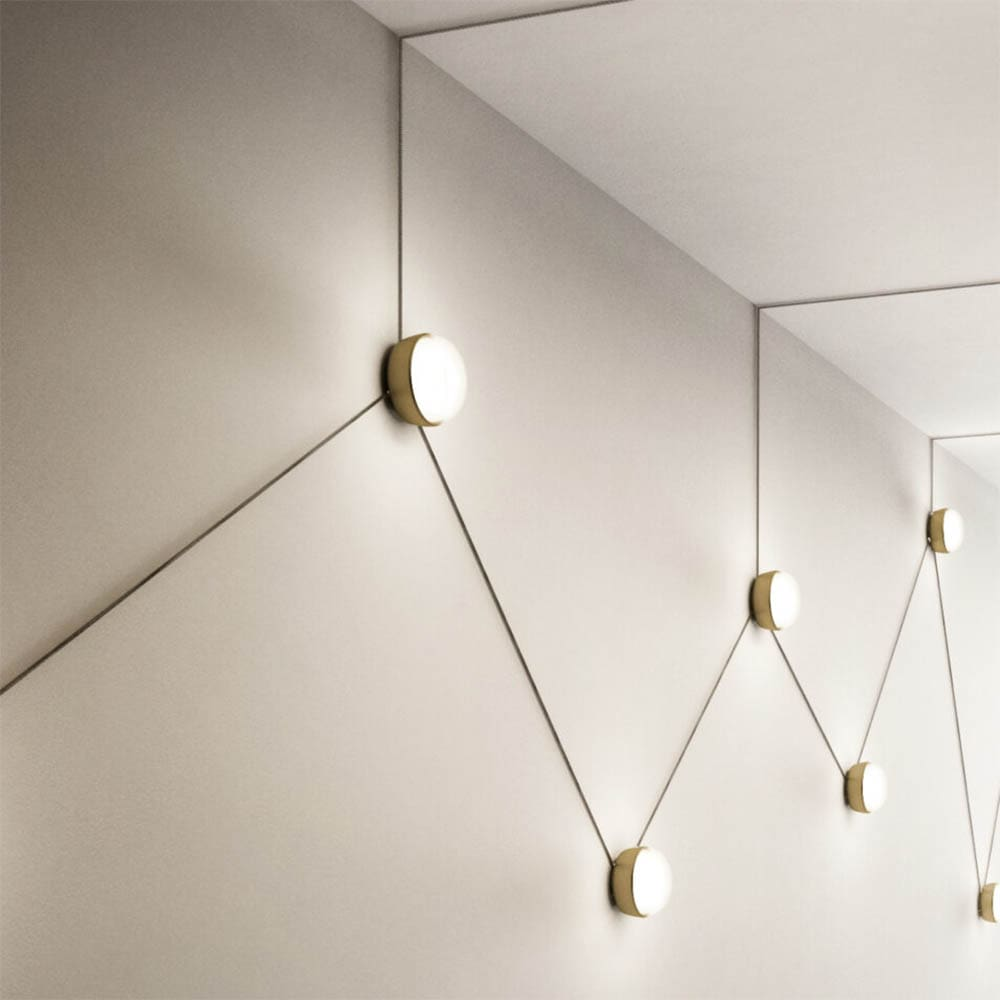 Contardi Lighting Kiki Connect Wall Lamp - Sand Colour Fabric Cable 1800 mm + Plug