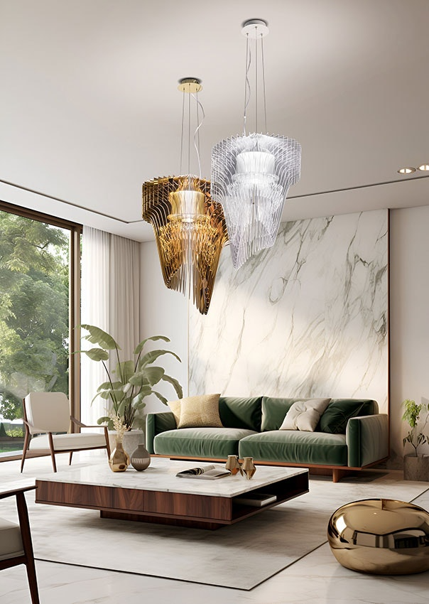 Slamp - Aria Suspension Lamp - Large - Transparent