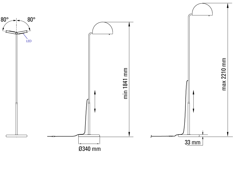 Dcw-Editions - Mezzaluna Floor Lamp - White