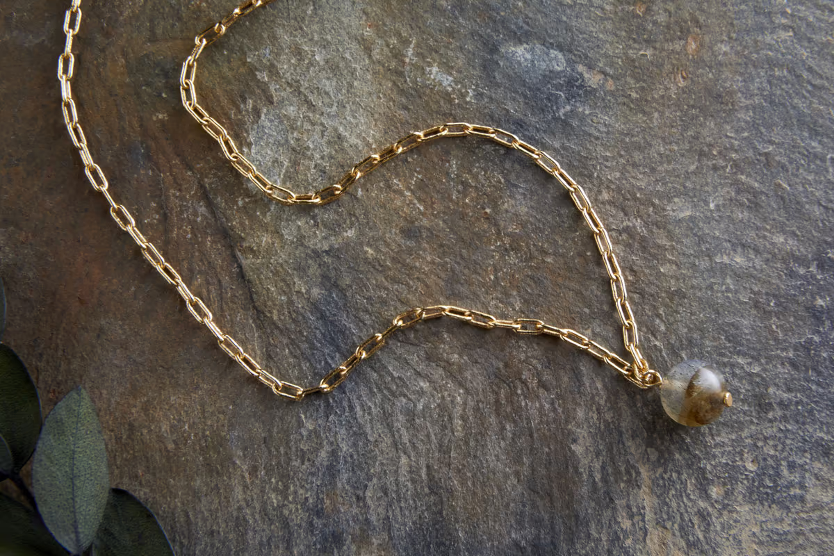 Nkuku - Marai Labradorite Necklace - Labradorite & Gold