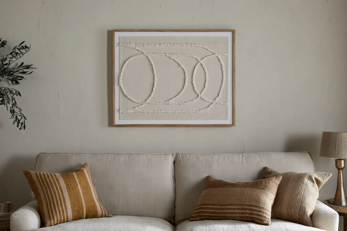Nkuku - Mauri Frayed Wall Art - Neutral