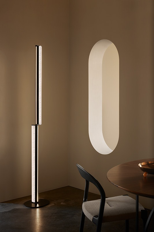 Slamp - Modula Floor Lamp - Black/Plissé