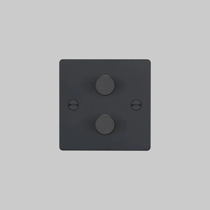 Buster & Punch - 2G Dimmer 120W Cross - Black Finish