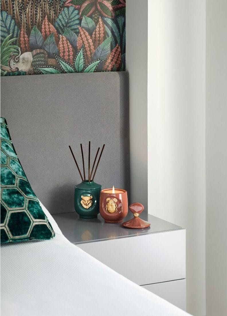Lladró - Lynx Perfume Diffuser Luxurious Animals - Redwood Fire Scent