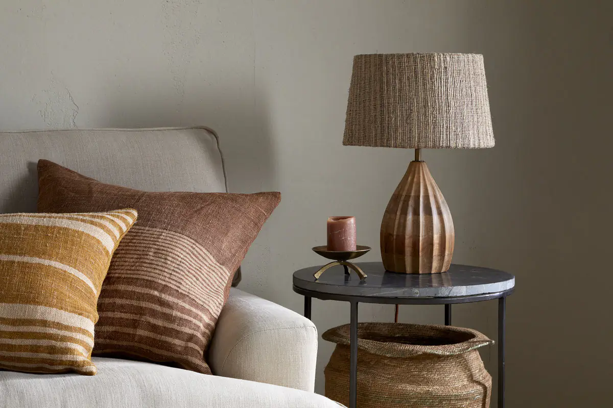 Nkuku - Awaa Mango Wood Bedside Table Lamp - Natural