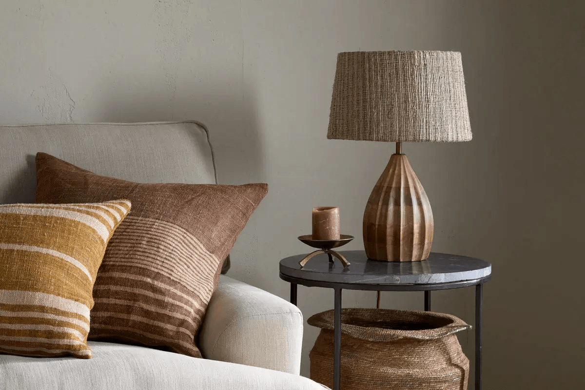 Nkuku - Awaa Mango Wood Bedside Table Lamp - Natural