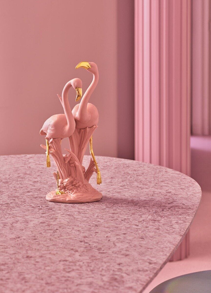 Lladró - The Flamingos Sculpture - Pink