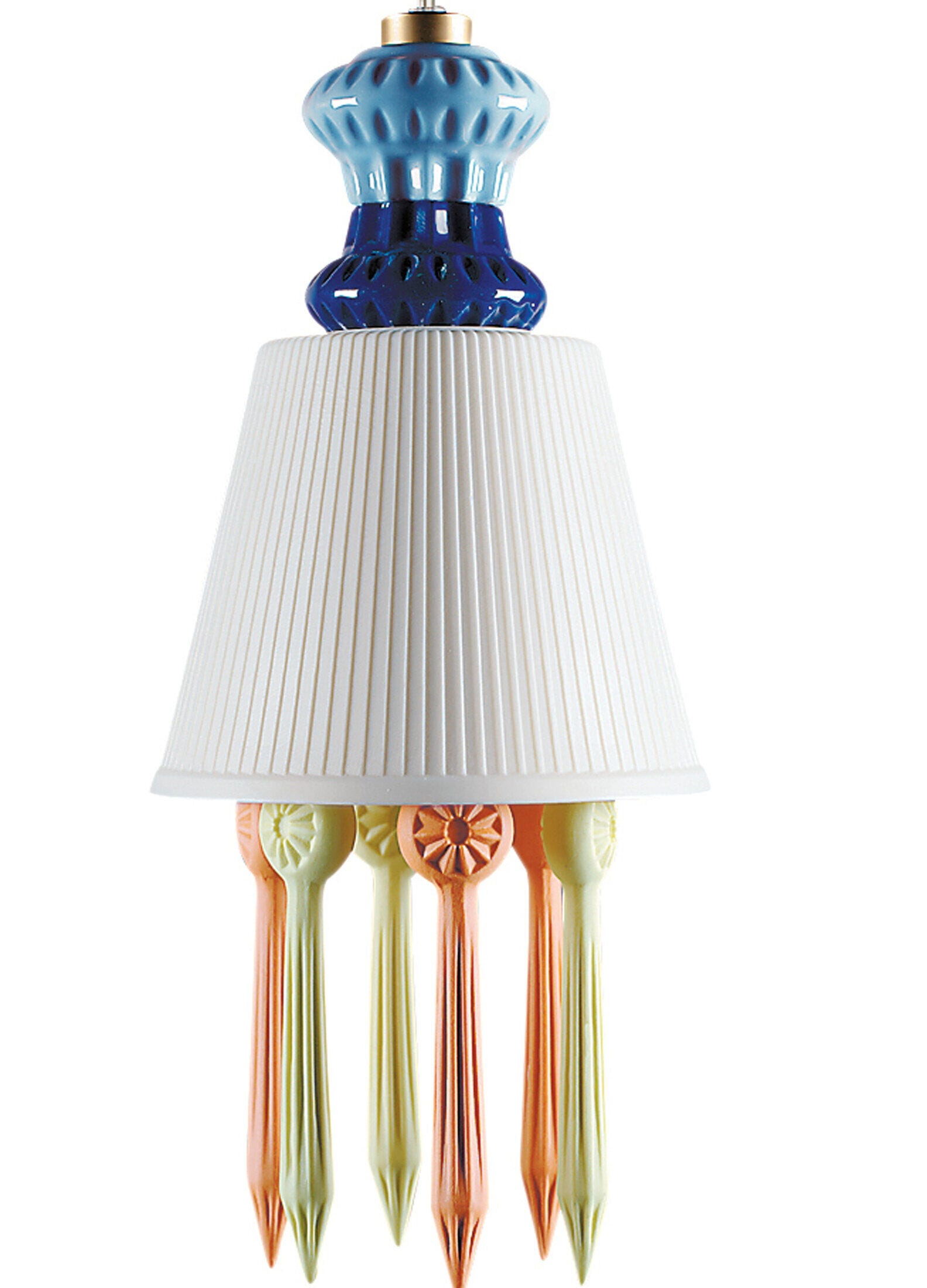 Lladró - Belle de Nuit Pendant Light with Lithophane and Tears - Multicolor
