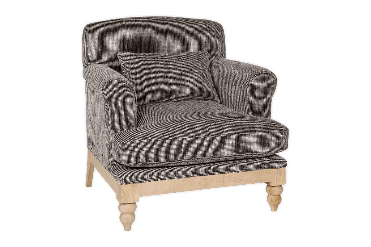 Nkuku - Maganda Cotton Armchair - Charcoal