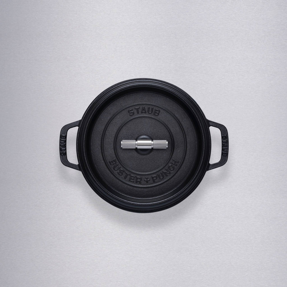 Buster & Punch - Cocotte Cross - 24CM - Staub - Black - Steel