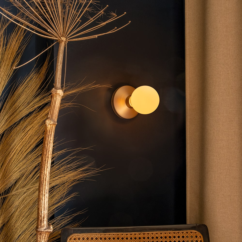 Humble Lights - Bee Wall Light Gold Frosted