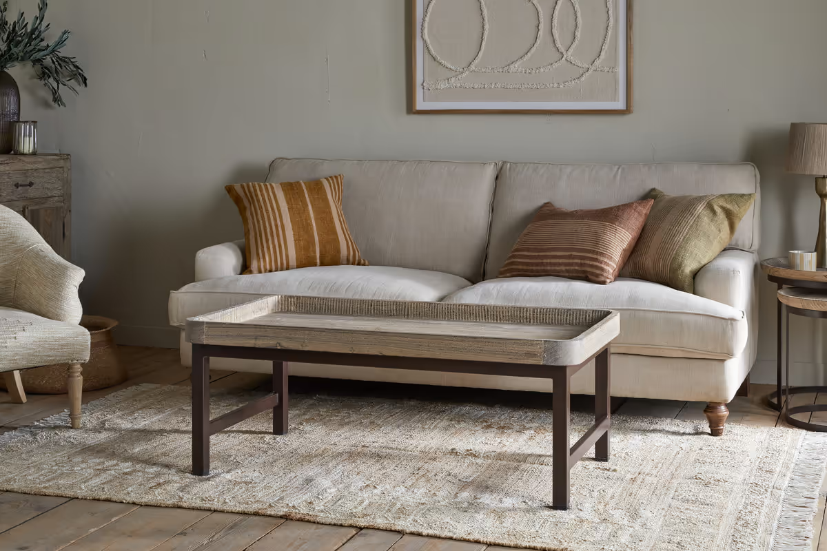 Nkuku - Nisha Reclaimed Wood & Iron Coffee Table - Natural