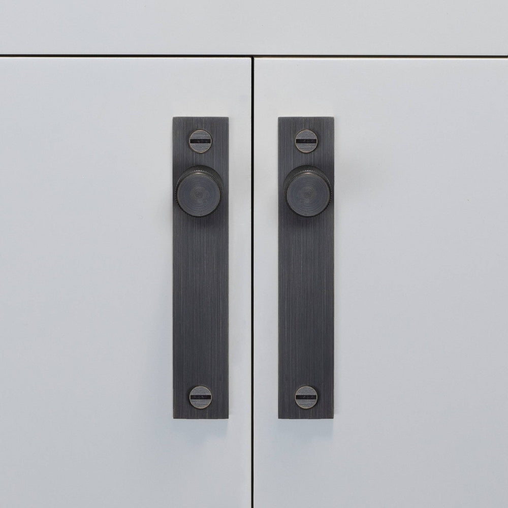 Buster & Punch - Furniture Knob Cross - Plate - Smoked Bronze