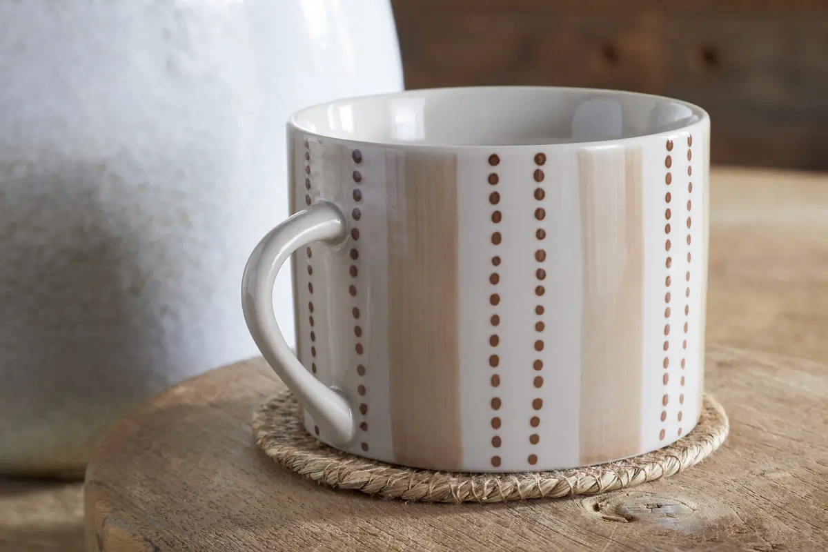 Nkuku - Patthar Mug - Cream & Clay - Large (Set of 2)