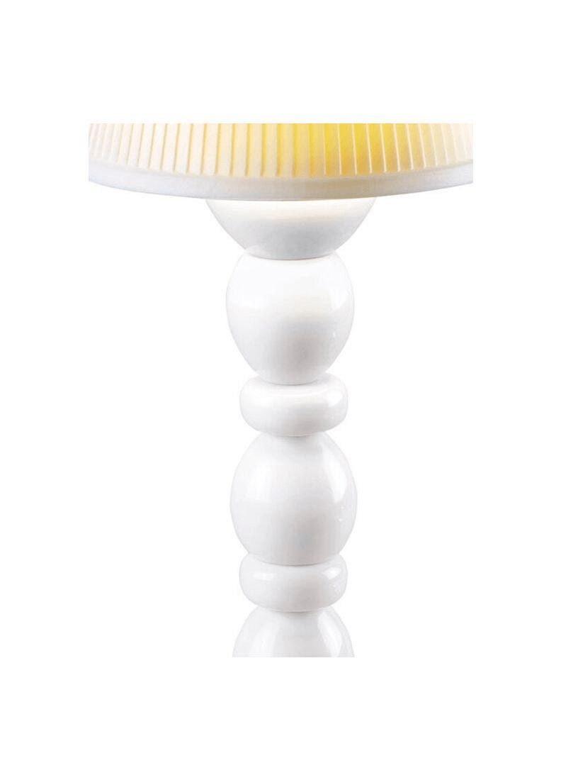 Lladró - Palm Firefly Table Lamp - White showcasing porcelain design and elegant shape.