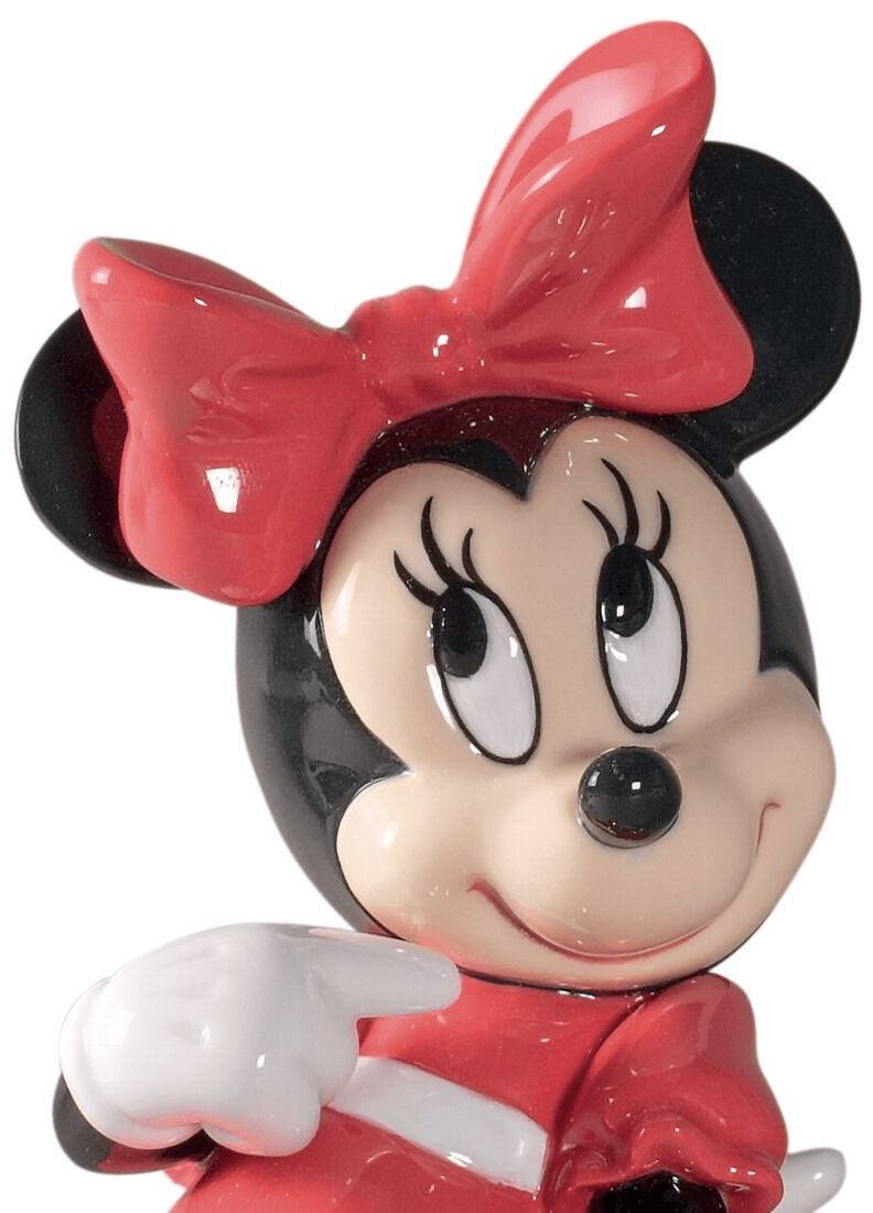 Lladró - Minnie Mouse Figurine, charming porcelain collectible featuring the beloved Disney character.