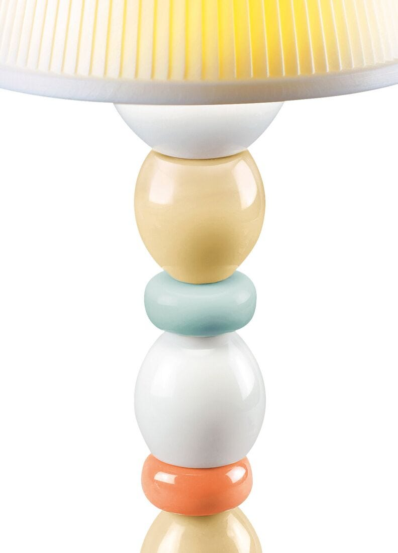 Lladró - Palm Firefly Table Lamp - Pale Blue