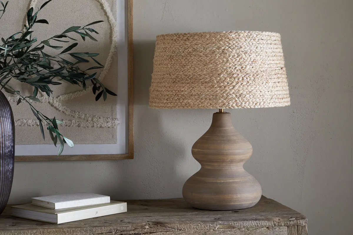 Nkuku - Dalat Ceramic Table Lamp - Natural